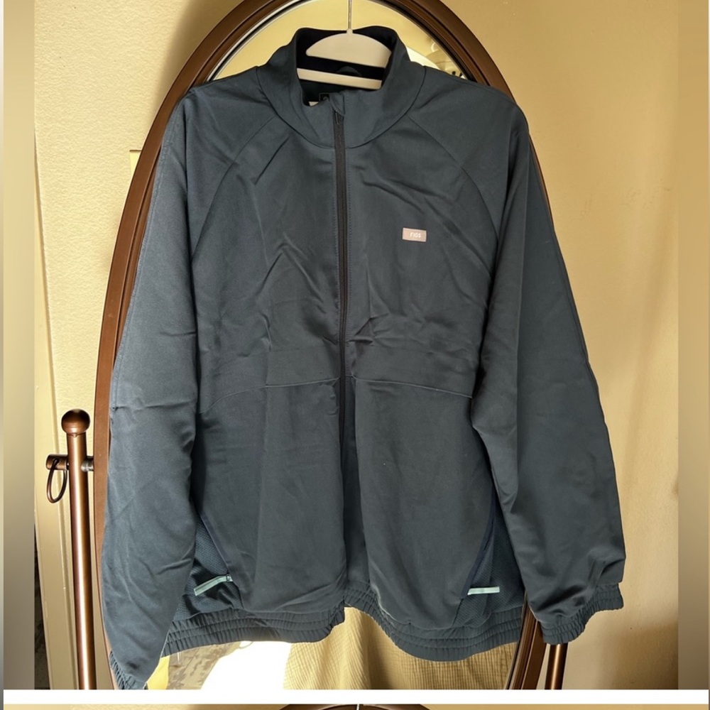 Figs Sydney Jacket in Dark Harbor for Anna